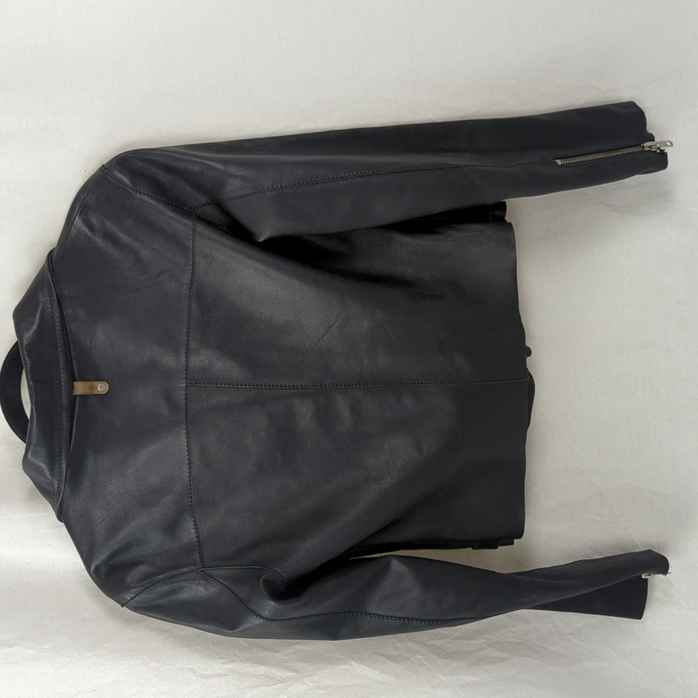 Mackage Women's Black Leather Biker Jacket - Picture 6 of 10